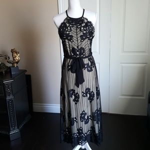 NWOT black and cream lace dress